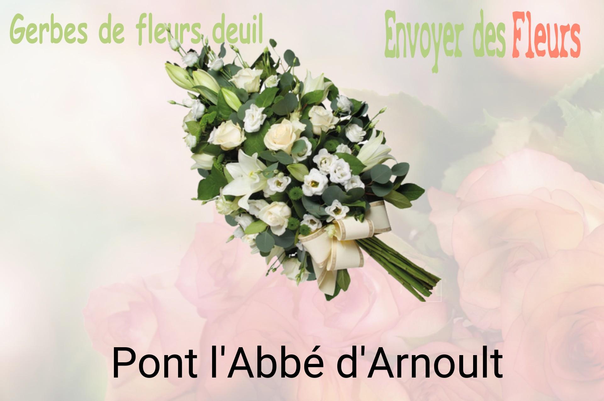 Gerbe de fleurs de deuil livrée à Pont-l'Abbé-d'Arnoult